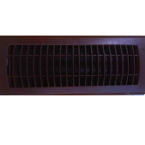 4 in. x 10 in. Plastic Floor Register in Dark Mahogany Grain, Minor Scuff